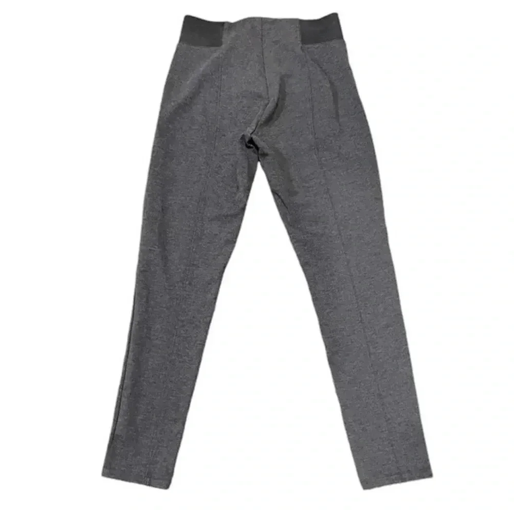 Halogen Pintuck Charcoal Gray Pull On Legging Pants Womens Medium